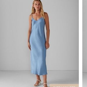 Club Monaco blue slip dress